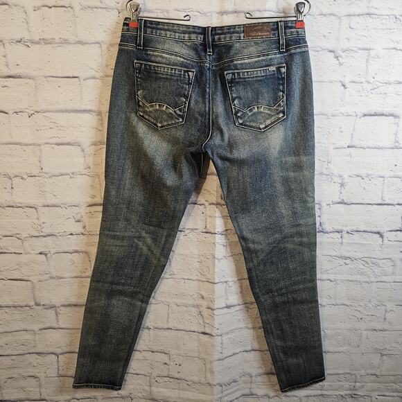 Cult of Individuality Jeans Womens 29 Blue Metro Teaser Grunge Biker - Picture 4 of 6